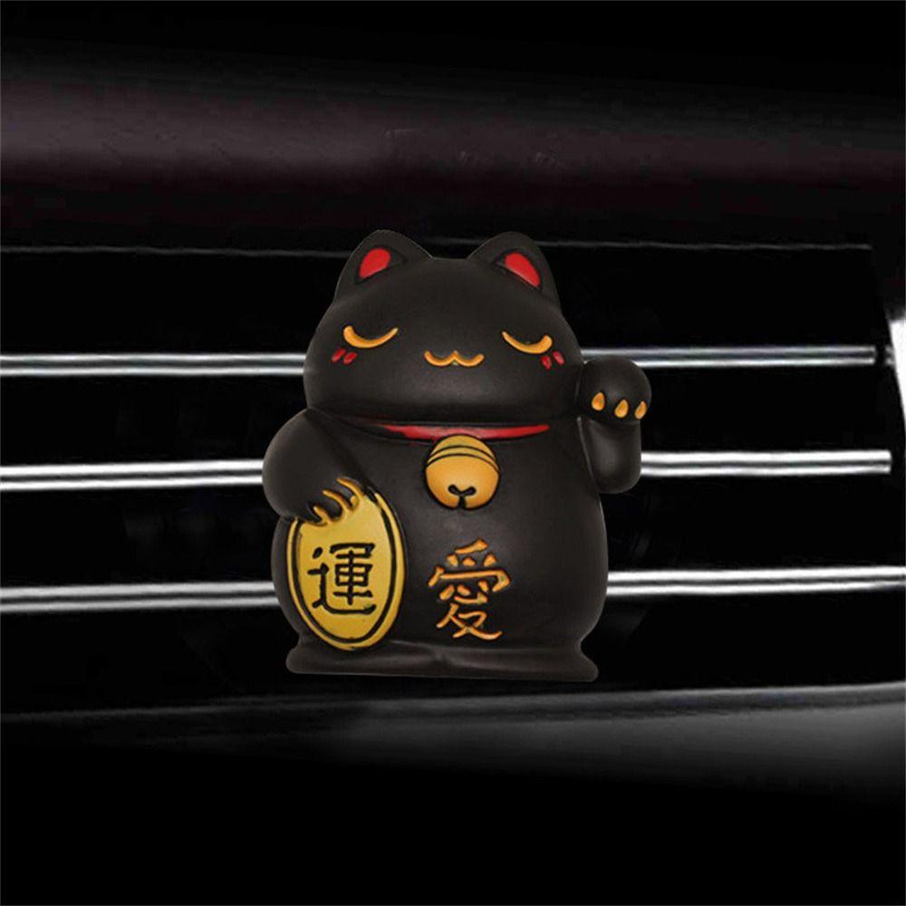 Lanfy Klip Parfum Mobil Car Styling Kartun Mobil Aroma Diffuser Resin Hiasan Mobil Lucky Cat Car Fragrance Diffuser