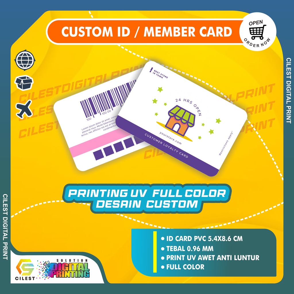 

COSTUM ID / MEMBER CARD BAHAN PVC PRINT UV