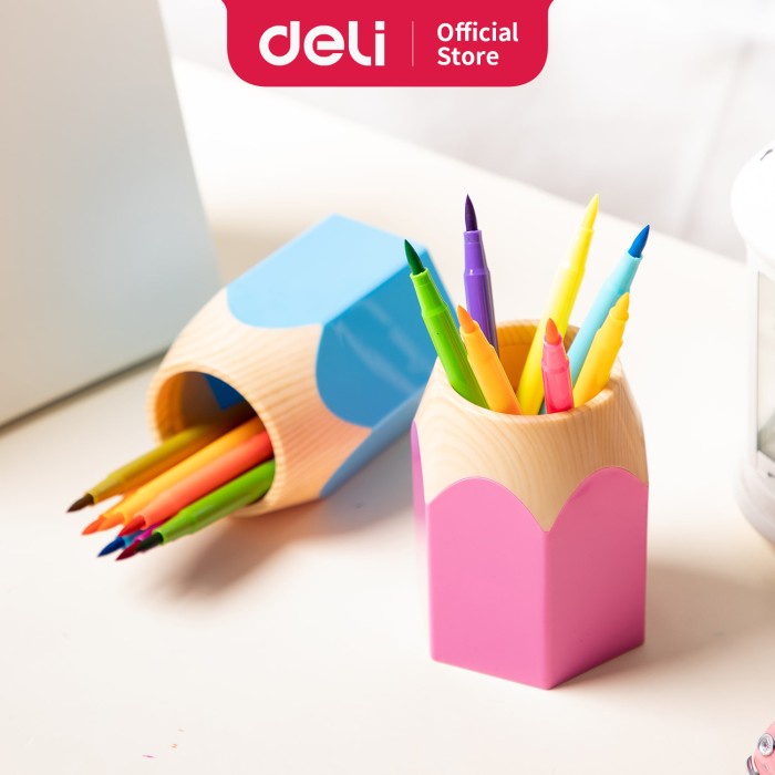 

PROMO Deli E9145 School Pen Holder/Tempat Pulpen-PS Pencil Pen Stand Blue Code 2648