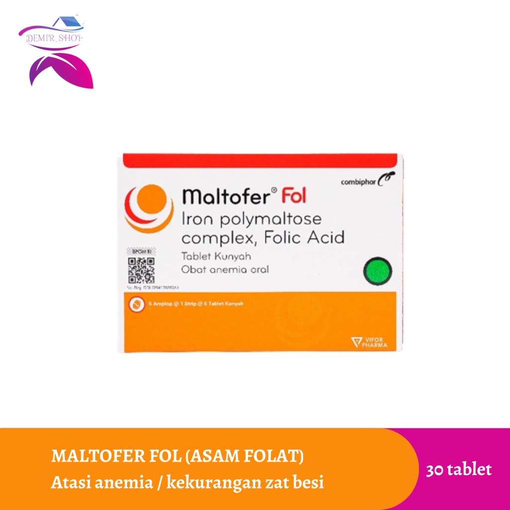 Maltofer Fol Chewable Isi 30 Tablet - Suplemen Ibu Hamil &amp; Menyusui