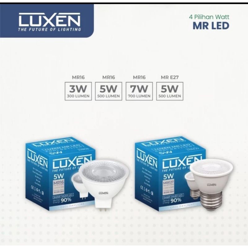 Lampu Spot Light LED 5W MR16 LUXEN fiting tusuk