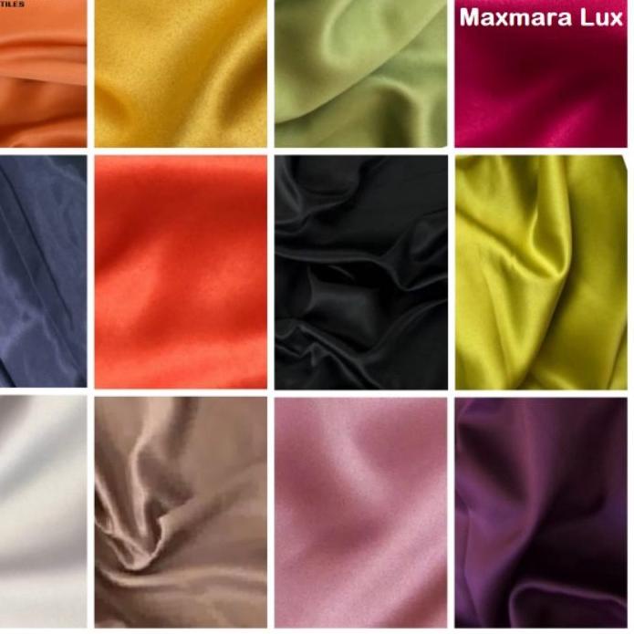 Terlaku 1 Meter Kain Satin Silk Doff Velvet Cavalli/Velvet Premium Jakarta Maxmara Lux Kain Satin Ve