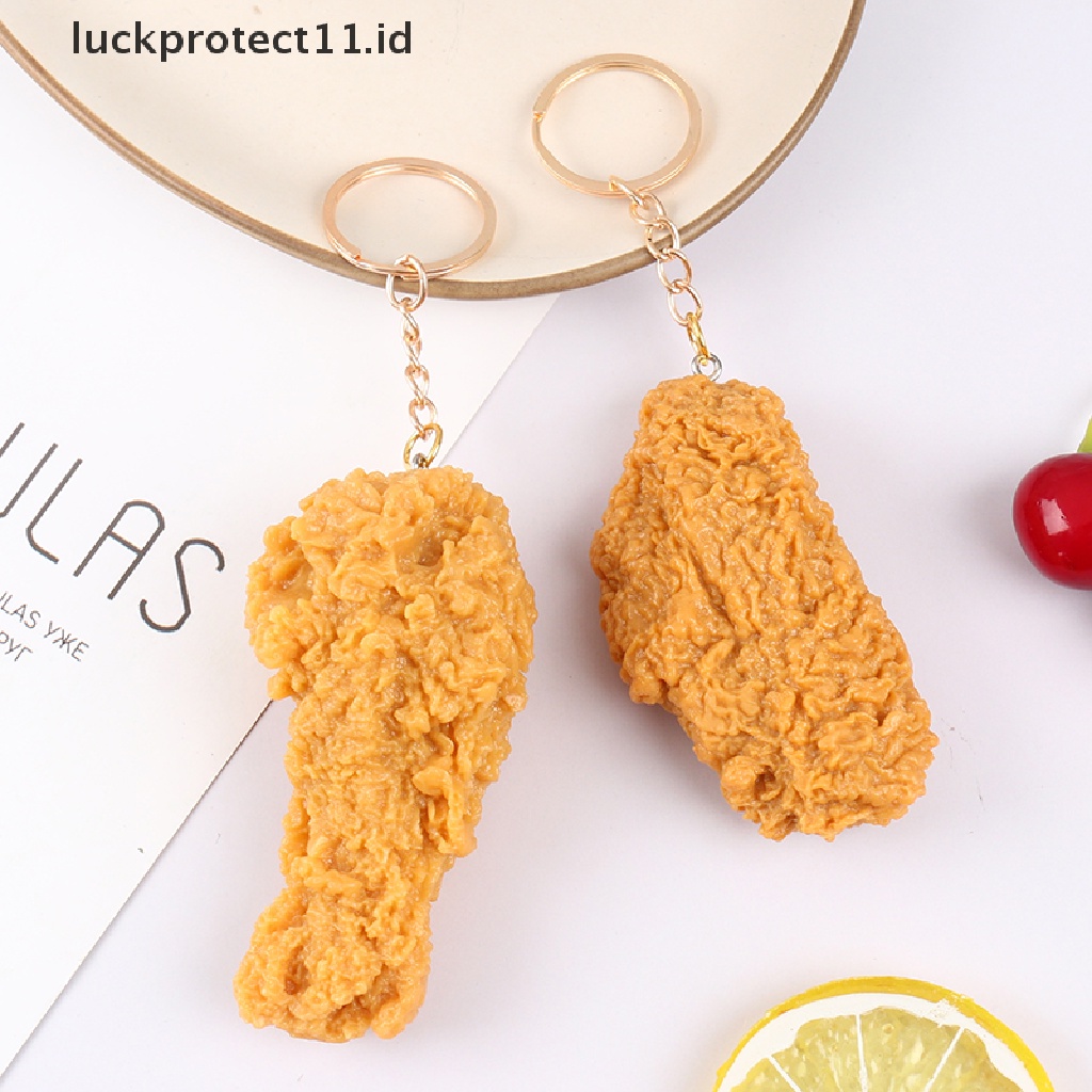 /Fashion Hot//// Gantungan Kunci Makanan Imitasi French Fries Chicken Nuggets Liontin Makanan Ayam Goreng.