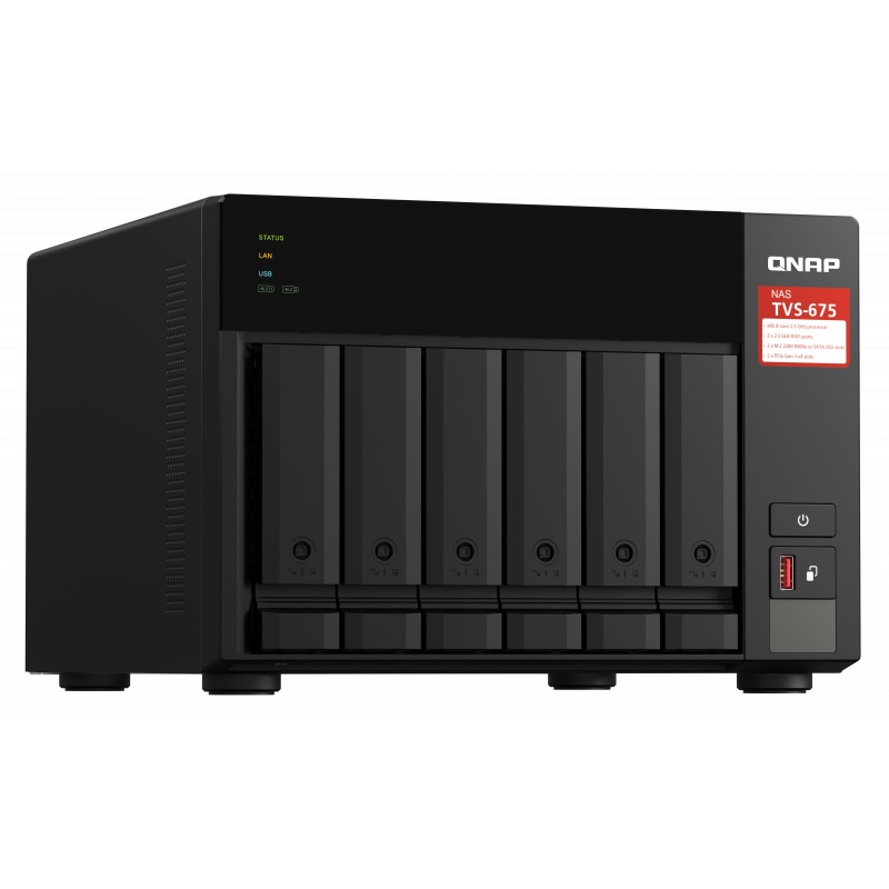 QNAP TVS-675-8G 6-Bay NAS Server External Storage Cloud / TVS675