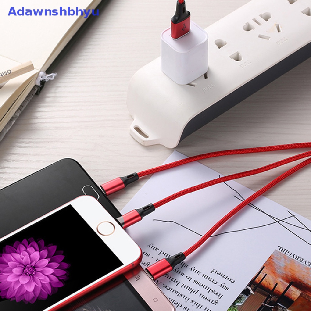 Adhyu Kabel 3in1 Multi Type-C Micro USB Data Sync Fast Charging Untuk iPhone Android  Id