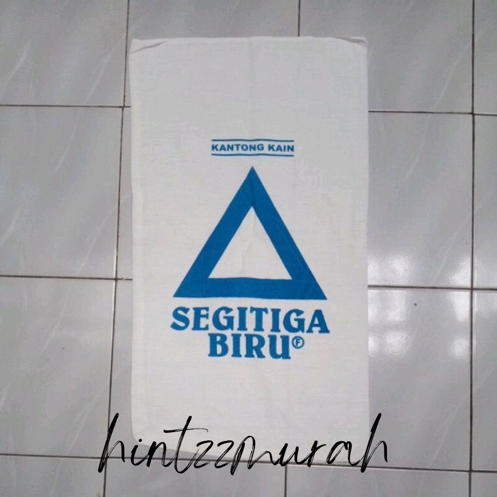BARU / Karung Gandum Segitiga Biru ∣ Karung Kain Terigu Segitiga Biru Blacu Untuk Prakarya Sekolah ∣