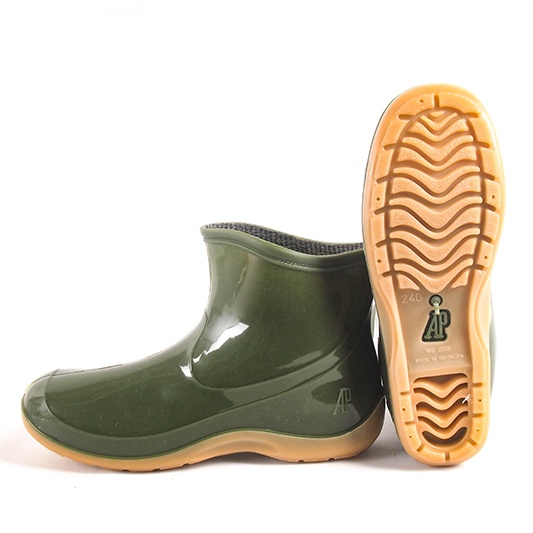 BISA COD - AP Boots Pendek Kecil 2005 Green Hijau Glossy Mengkilap/Sepatu Boots Karet AP 2005 Green by AP Boots