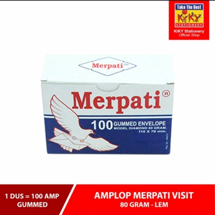 

KIKY AMPLOP VISIT 80gr MERPATI (Isi 100) AMPLOP PUTIH KECIL 11x7 cm