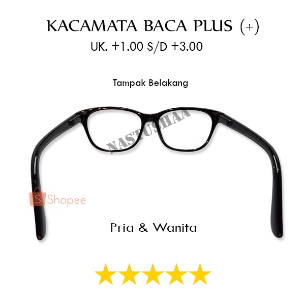 Kacamata Baca Plus (+) +1.00 s/d +3.00 Untuk Pria Wanita Kacamata Rabun Dekat Unisex NOCASE