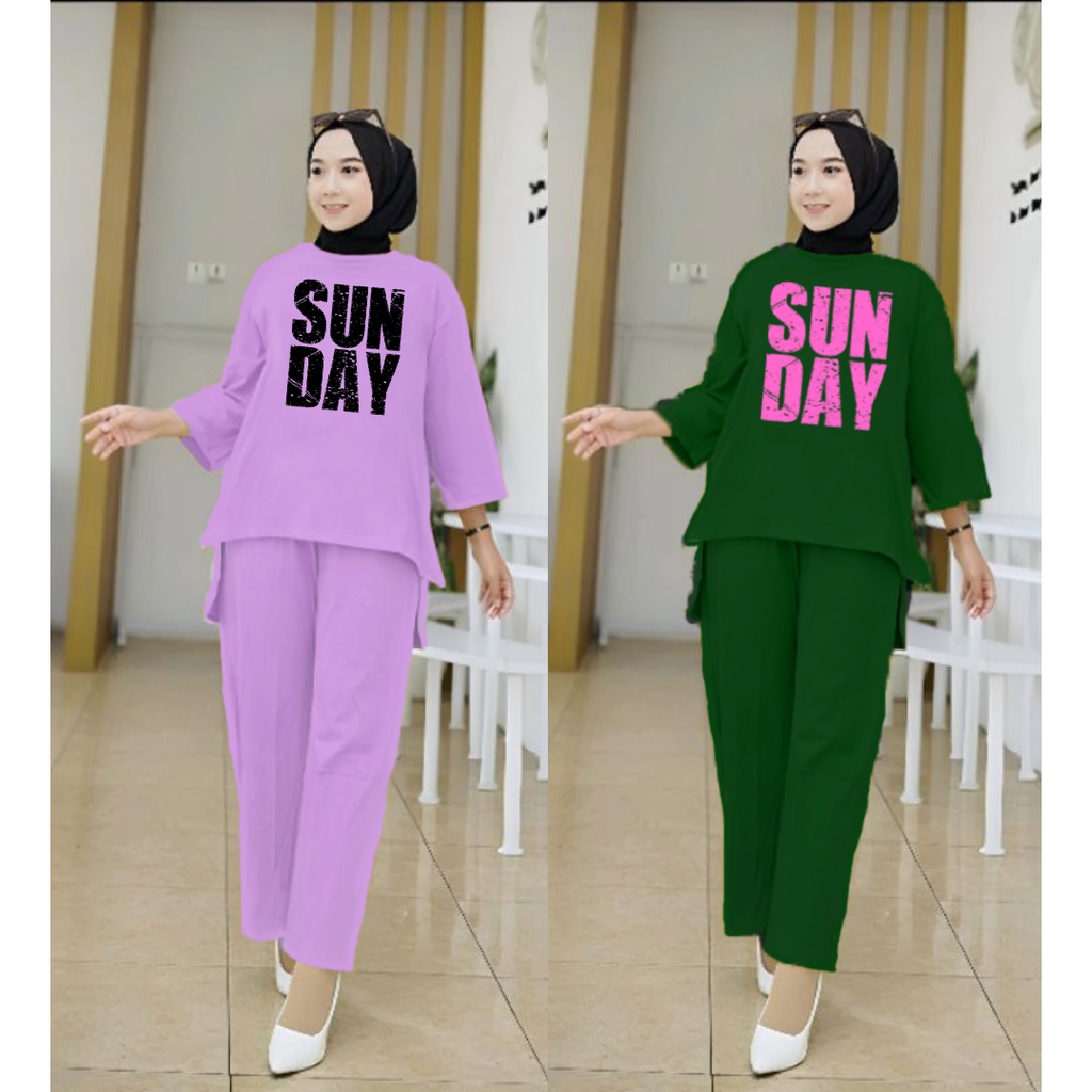 Setelan Tunik Muslim SUNDAY/ Blouse Wanita