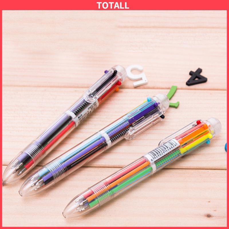 COD Bolpen 6-in-1 0.5MM Multi Warna Untuk Stationery Anak Sekolah Kantor bolpen-Totall