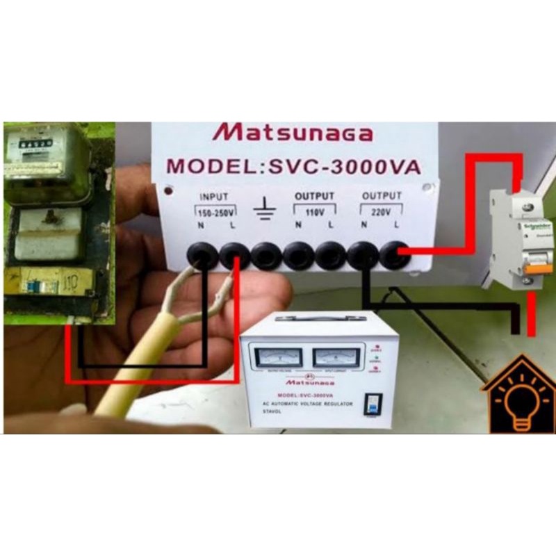 Stabilizer MATSUNAGA 2000watt/3000Watt/STAVOL BEST Seler Model SVC 2000NA/3000NA