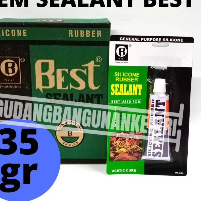 

゛ Lem Silikon Sealant Rubber Tube lem kaca BEST 35gr lem best ❀