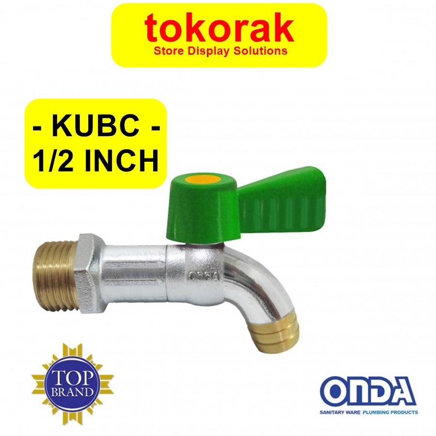 KRAN AIR TEMBOK ONDA KUBC 1/2&quot; HIJAU KRAN KAMAR MANDI - KRAN TAMAN