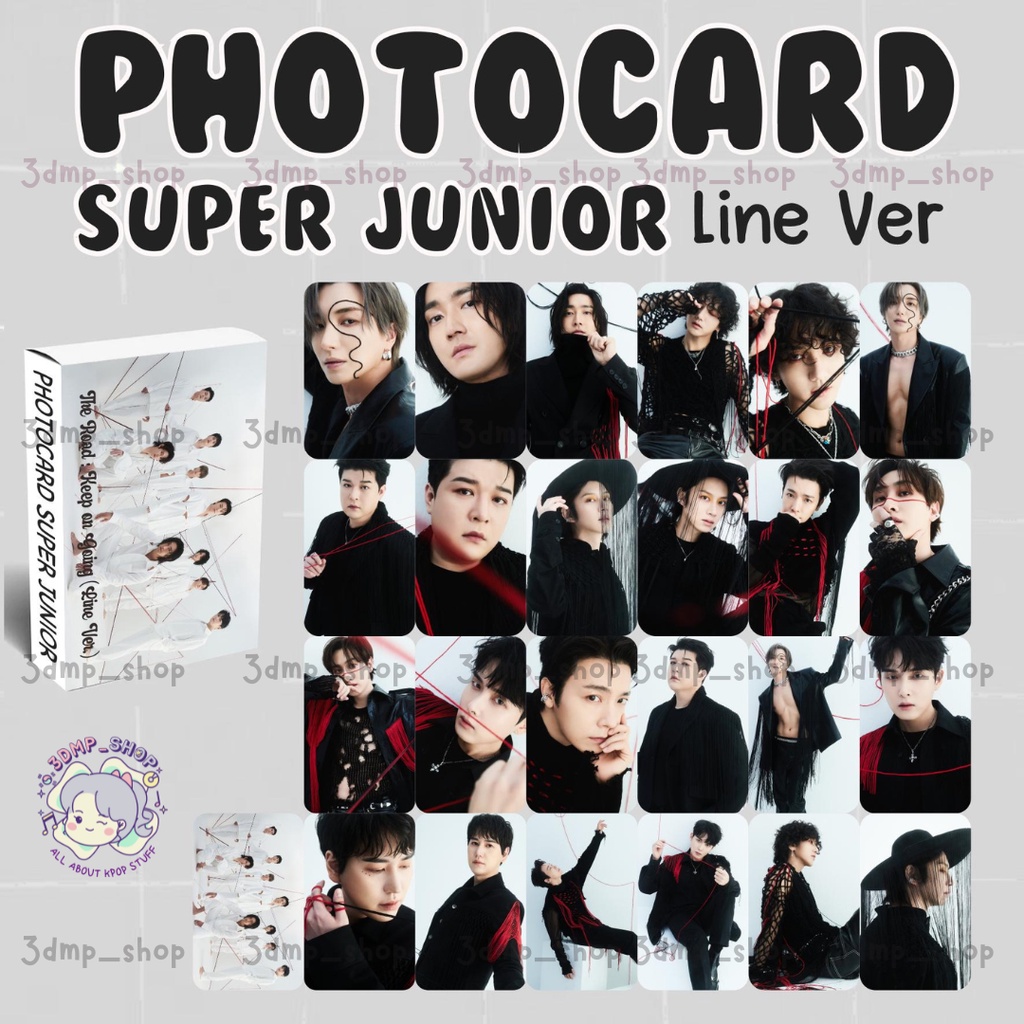 [25 lembar] photocard super junior lomo photo card lomocard suju the road keep going line street celebration mango