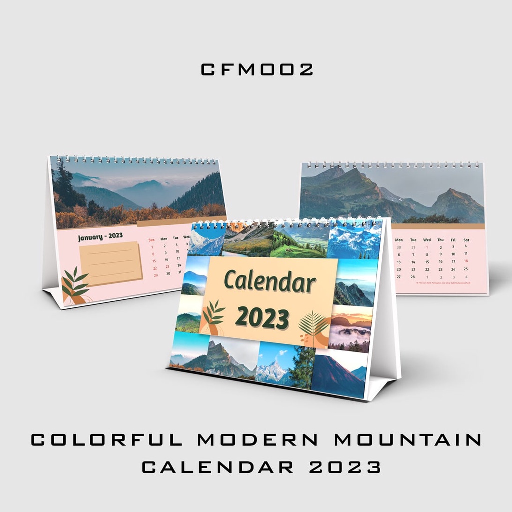 

Kalender Meja Tahun 2023 View Aesthetic l Kalender Tahun 2023 Pemandangan Gunung