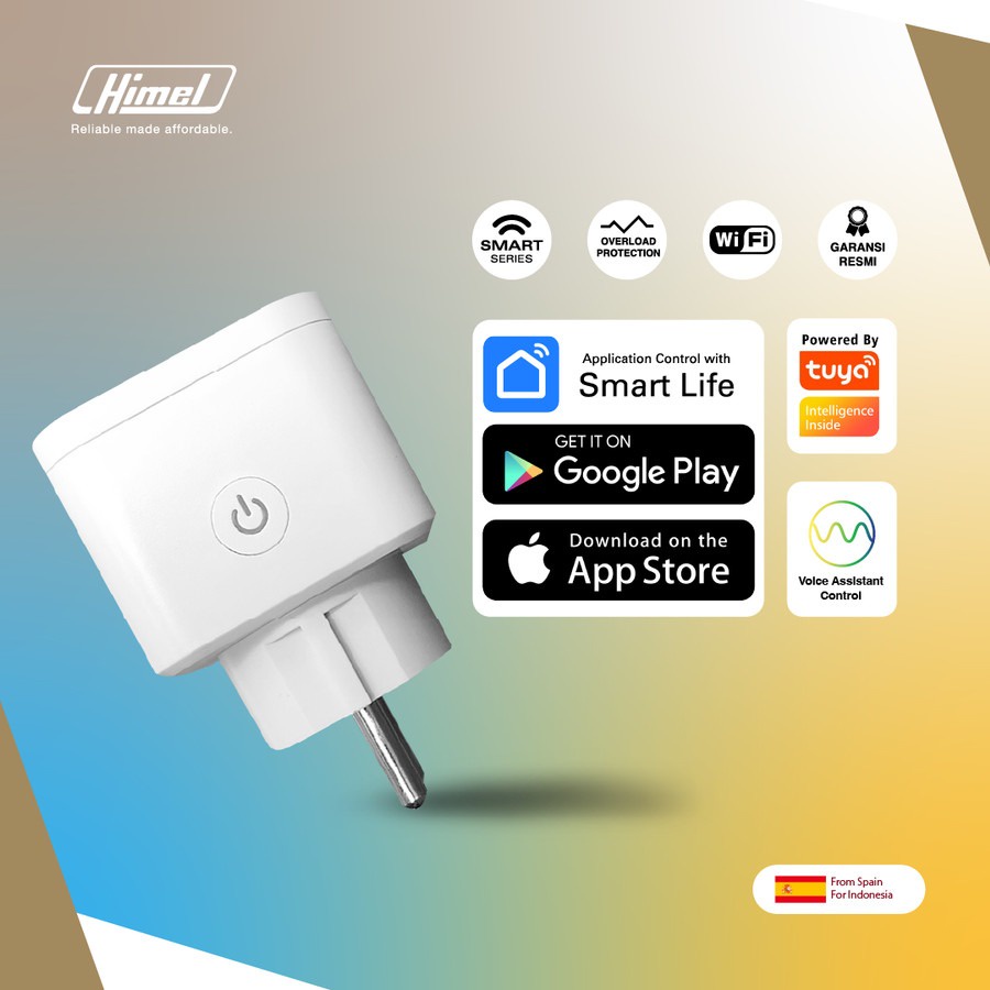 Himel SMART PLUG Indonesia Smart PLUG WiFi Wireless Colokan IoT Smart Home Colokan Pintar Plug