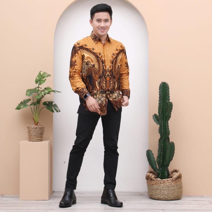 Recomended KAIN BAHAN/BAKAL KEMEJA PRIA//WANITA BATIK HALUS PRINTING ALMIRA (BATIK NS) UKURAN 105CM 
