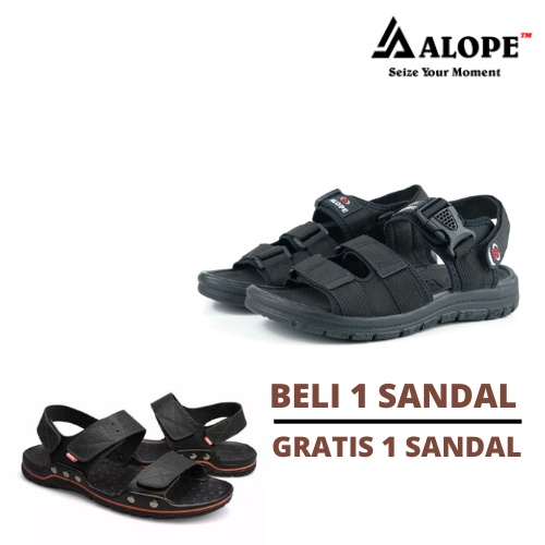 ALOPE - Bundling Sandal Gunung YEAGER Gratis 1 pasang Sandal Varro Bahan Karet Ukuran 39 sampai 43