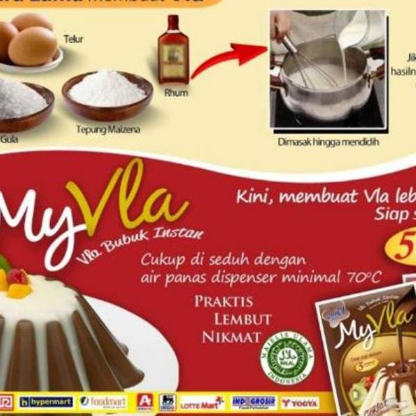 

௹ MyVla Nutrijell Vanilla & Coklat / Vla Bubuk Instant め