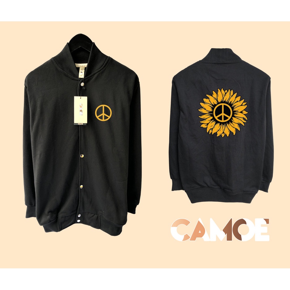 Jaket Varsity CAMOE Peace Sunflower Logo