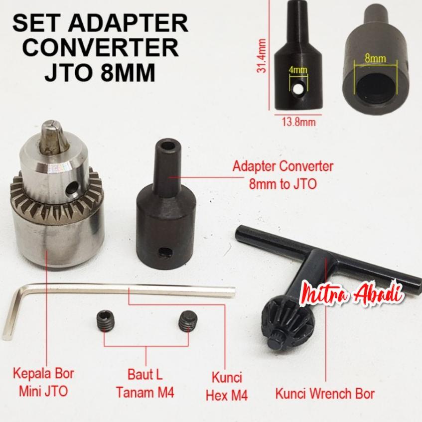 KEPALA BOR KECIL Lubang JTO 0.3 - 4 mm Mini Drill Chuck JTO Fit L9N0