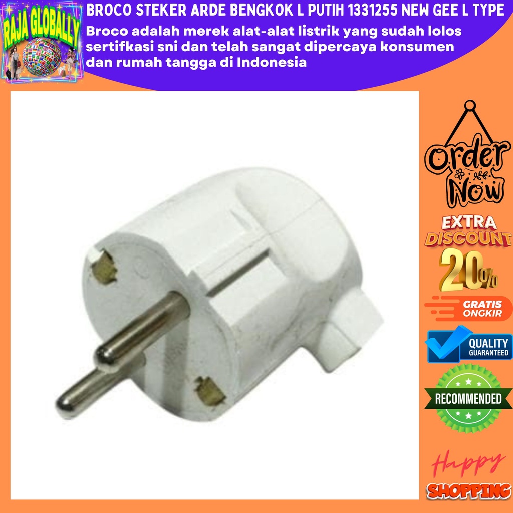 BROCO STEKER ARDE BENGKOK L PUTIH 1331255 NEW GEE L TYPE