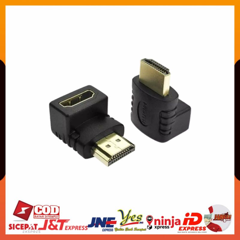 [COD] CONVERTER / GENDER / ADAPTER / SAMBUNGAN HDTV MALE - FEMALE BENTUK L