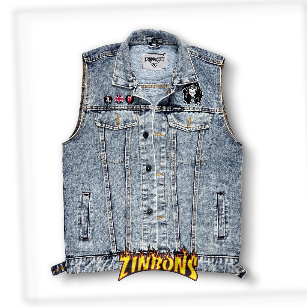 Rompi jeans rompi pria guns n roses rompi denim outfit keren cocok for daily