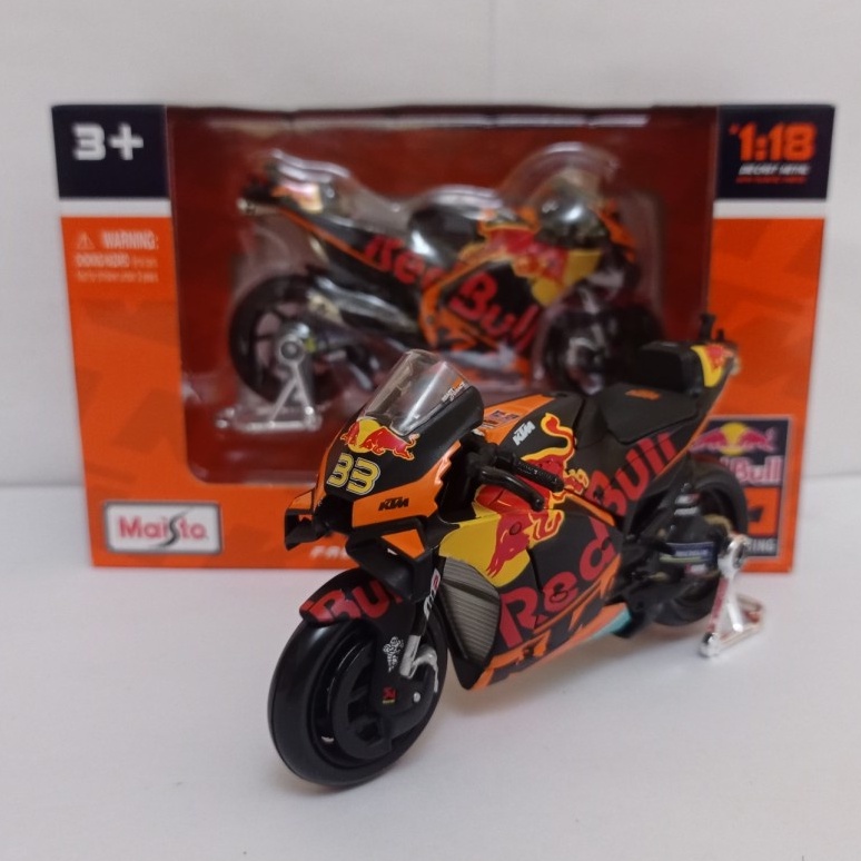 Diecast MotoGP No 33 Brad Binder KTM Red Bull Diecast motor GP mainan koleksi