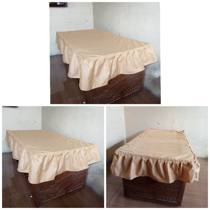 Taplak Meja Tamu Rumbai Embos Cantik.