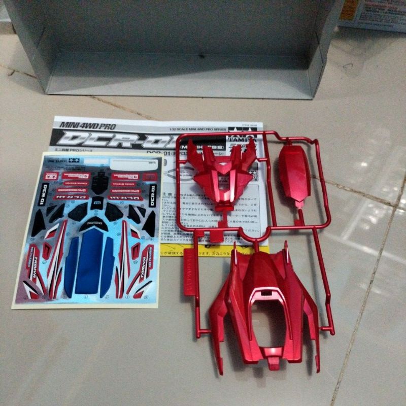 Tamiya Bodi /Body DCR 01 Red Merah  + Decal