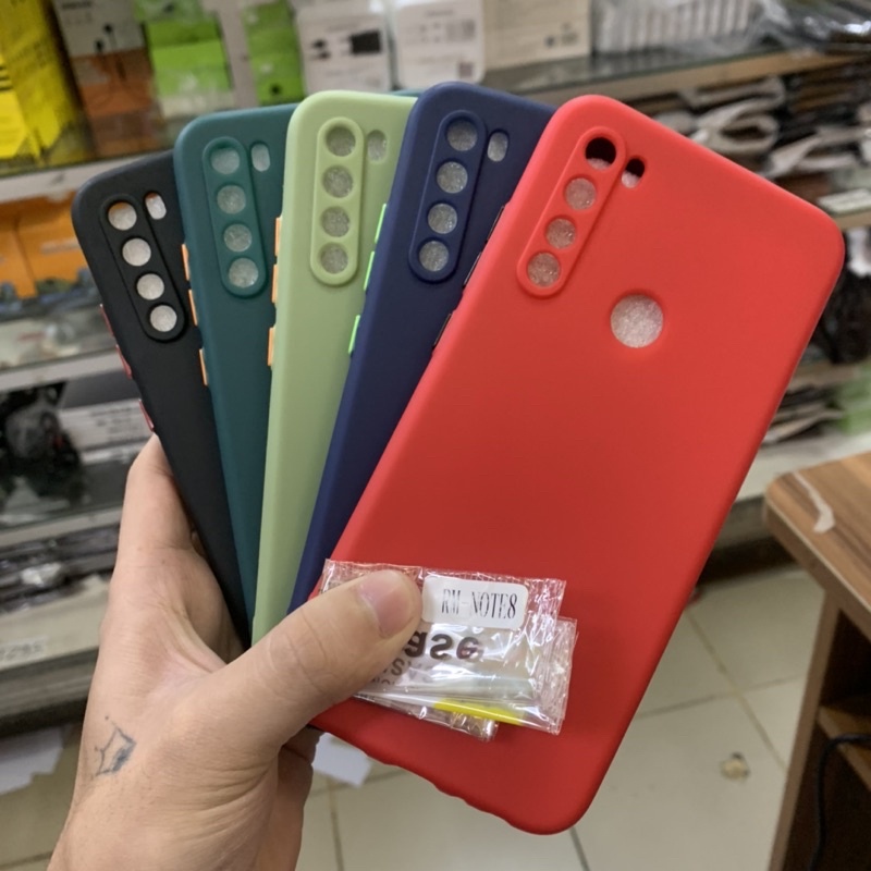 Case Candy Xiaomi Redmi Note 8 - Softcase Tpu Macararon Protective Camera Button Colour - UA