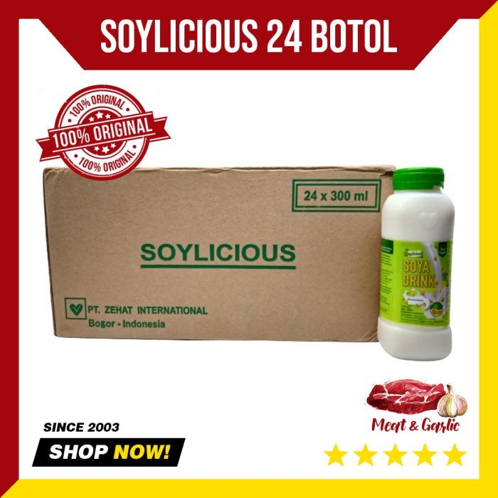 

[NEW] Soylicious Soya Milk 300 ml isi 24 Susu Kedelai Original