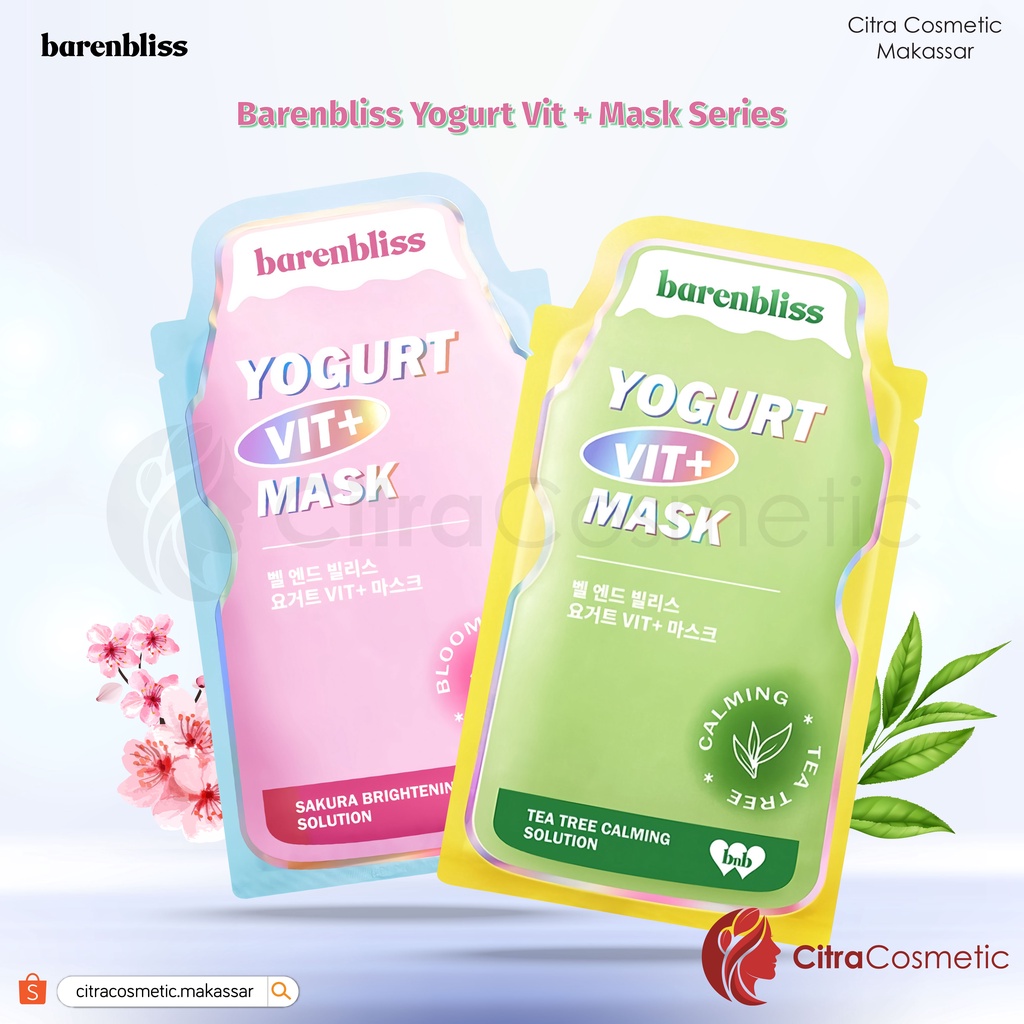 Barenbliss Yogurt Vit + Mask Sakura Brightening | Tea Tree Calming