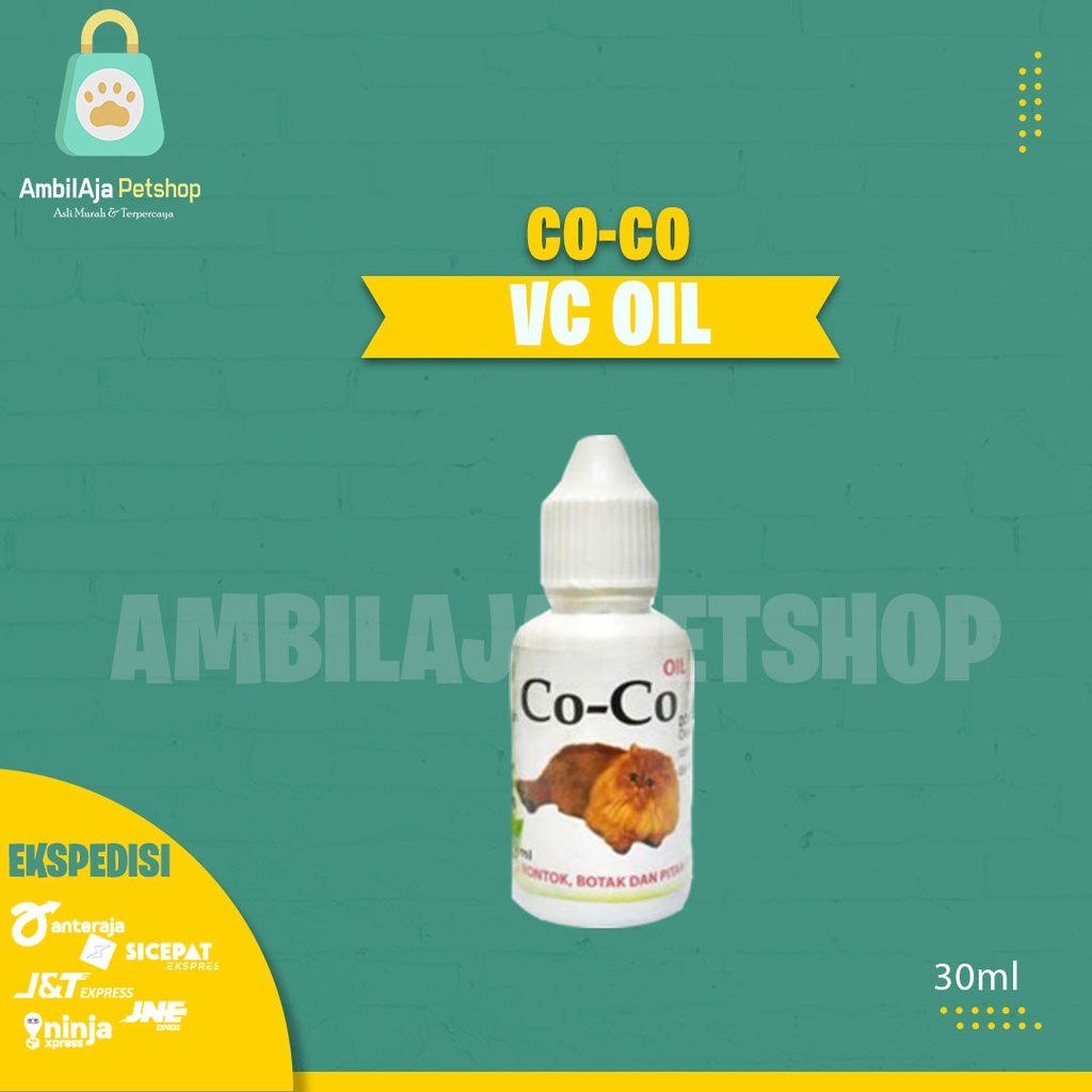 Virgin Coco Oil 30ml - Obat bulu rontok, botak dan alergi untuk Kucing