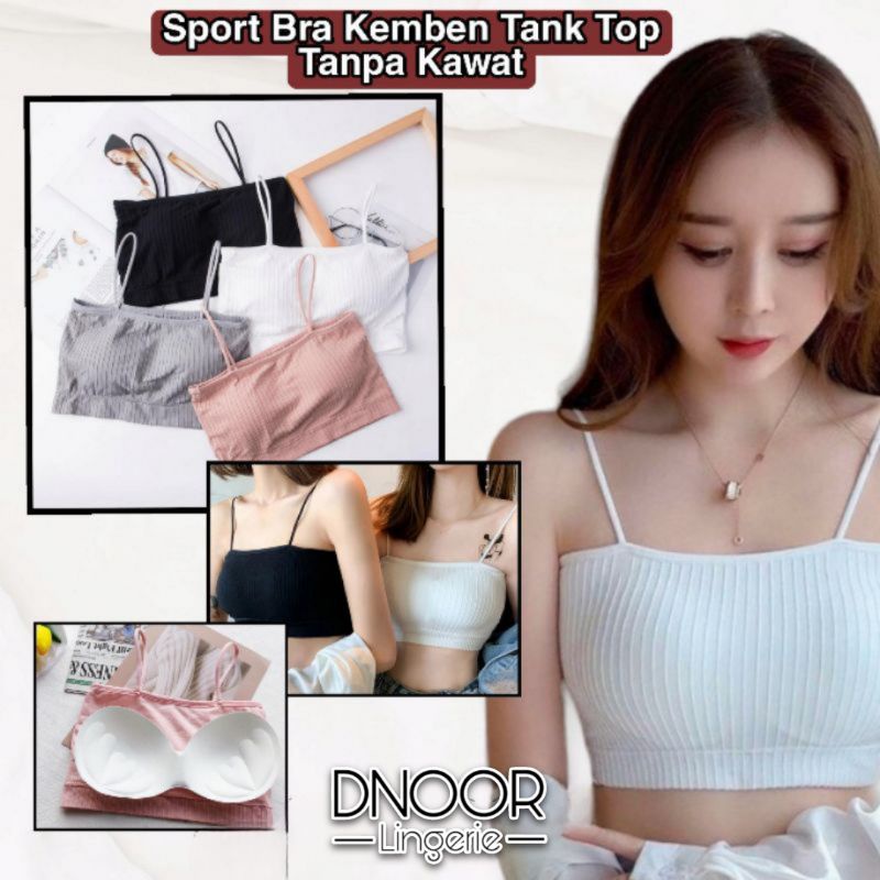 BH Sport Bra Kemben Seamless Model Tank Top Tanpa Kawat / BH Olahraga / Pakaian Dalam Wanita