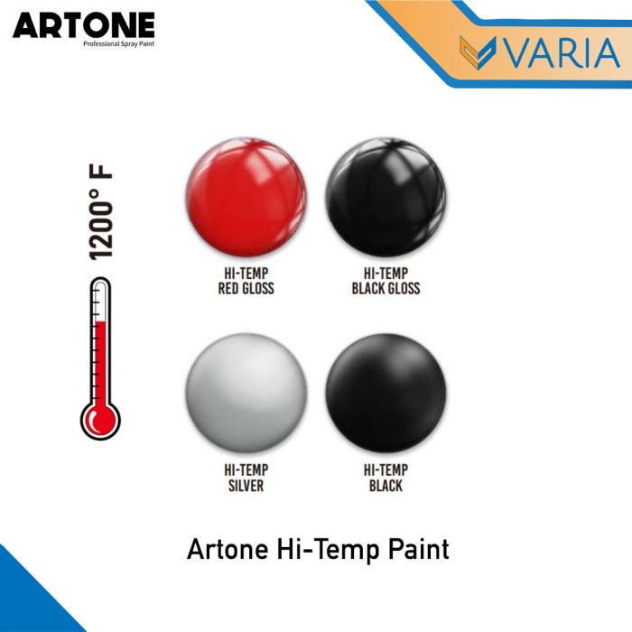 Artone Spray Paint 300 cc Hi Temp Red Gloss Merah Cat Tahan Panas
