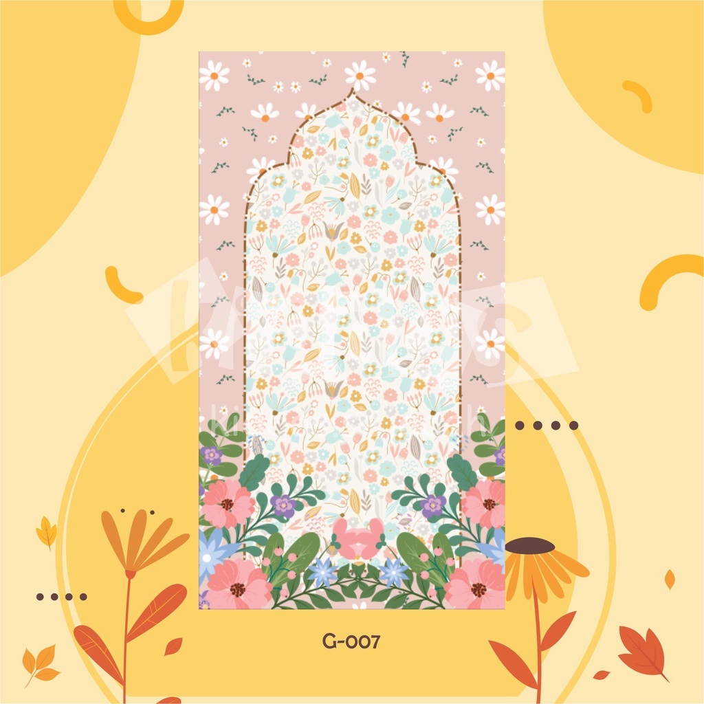 G-007 SEJADAH ANAK PEREMPUAN CUSTOM NAMA/ SEJADAH PRINTING/ SEJADAH TRAVEL