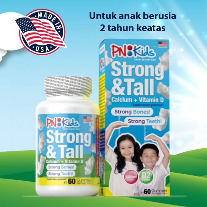 PN Kids Strong & Tall Calcium Vitamin D Gummies Permen Anak