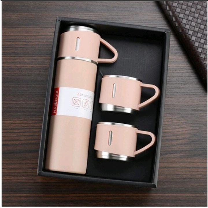 Termos Sultan Vacuum Flask Set / Botol Minum Cangkir Premium 500 ML Panas Dingin Travel Vaccum Set Box Gift