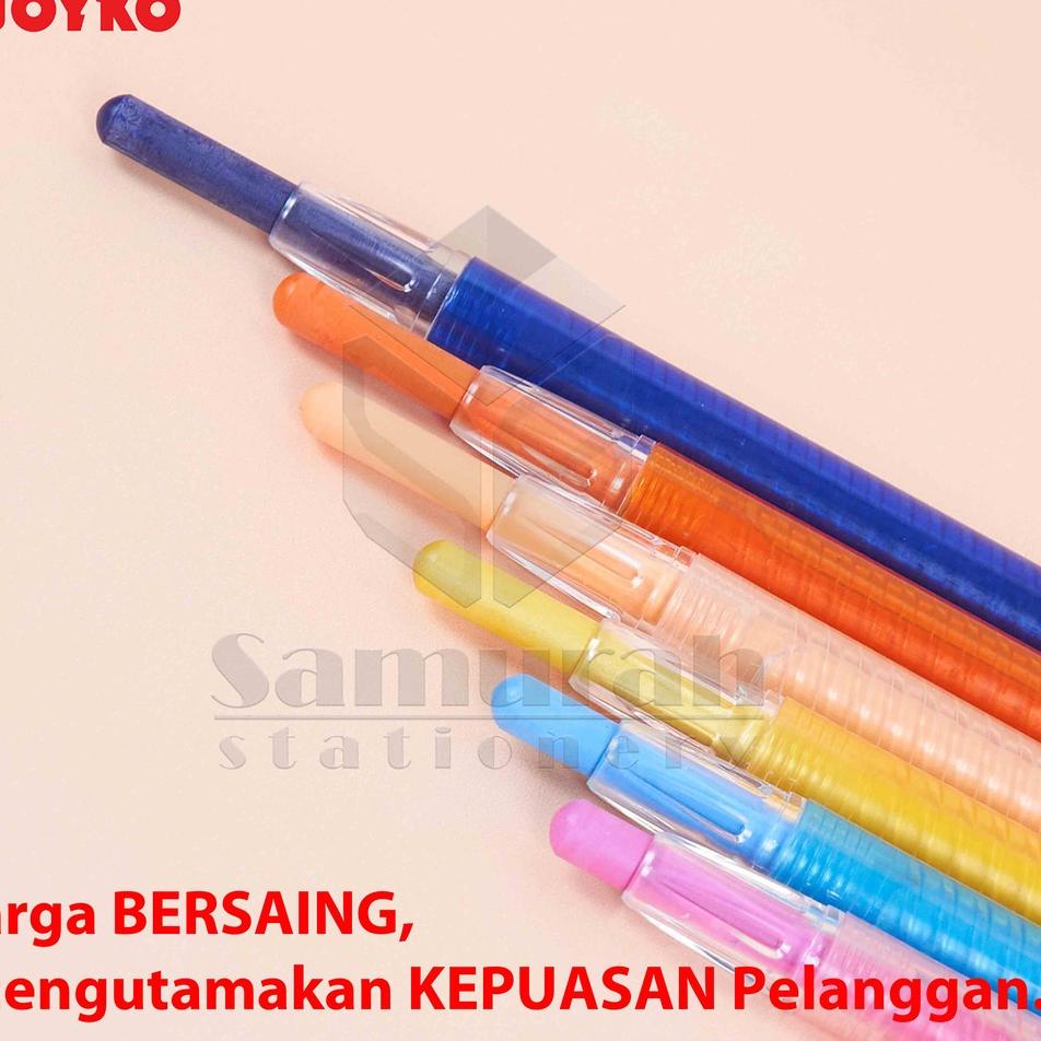 

Dapatkan Hari Ini Crayon Joyko TWCR-12s ( 12 Colours ) / Krayon Putar Mewarnai isi 12 Warna / Twist Oil Pastel TWCR 12s