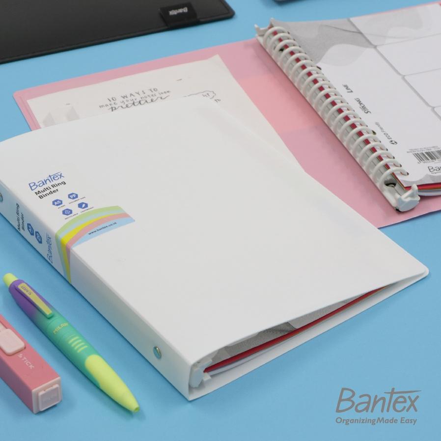 

Terlaris!! Bantex B5 Trendy Multi Ring Binder 26 Hole White 3126 07 YU7***