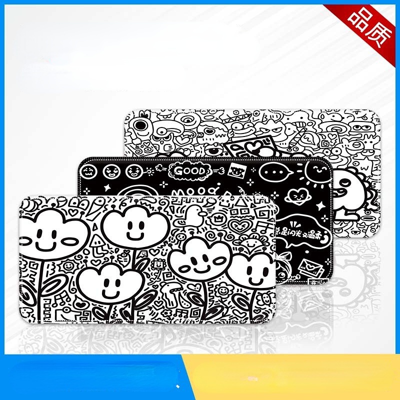 Graffiti Series Ukuran Besar Mouse Pad Kartun Art Laptop Keyboard Pad Anti-slip Seaming Desk Pad Oversized