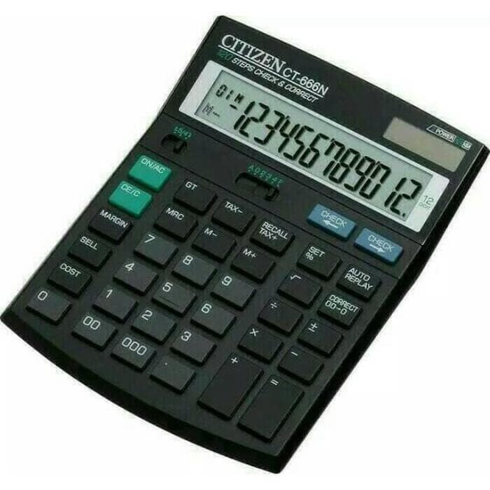 

BERMUTU Kalkulator Citizen CT-666N 12 digit Calculator Dagang Besar CT666N
