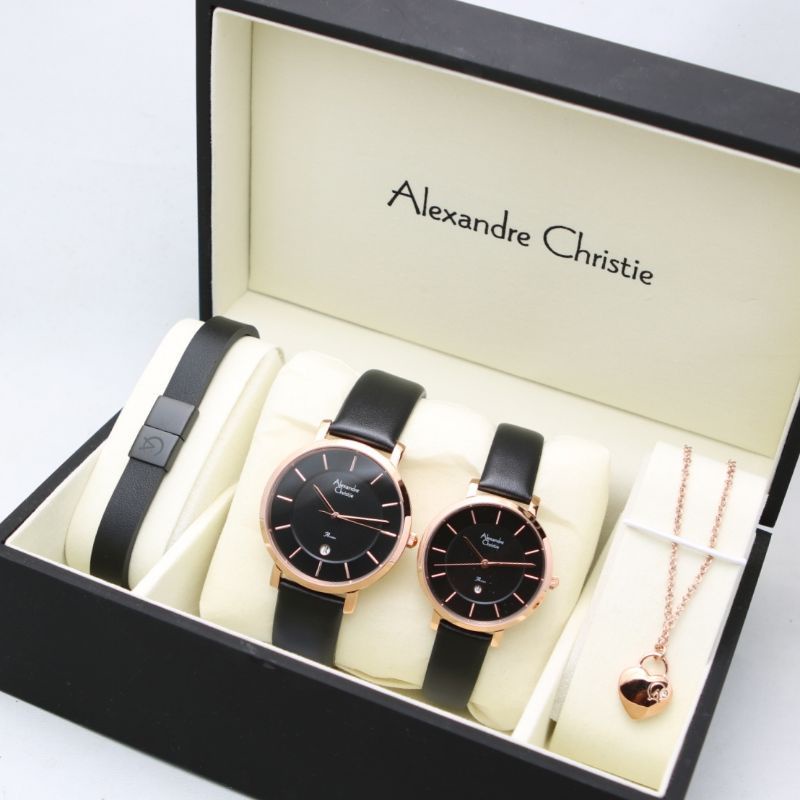 TERBARU ALEXANDRE CHRISTIE AC 8666 COUPLE ORIGINAL - JAM TANGAN AC COUPLE