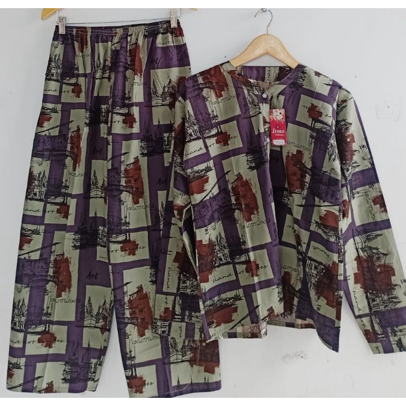 PIYAMA KANCING HITS PIYAMA PANJANG KANCING BUSUI | PIYAMA RAYON | HOMEWEAR