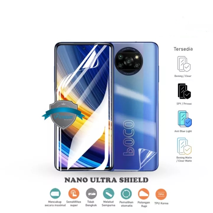 Anti gores screen protector hydrogel super Clear / Anti Radiasi(blueray) / Matte / Matte+Privacy Anti Spy semua tipe handphone bahan TPU super elastis mendukung layar yang melengkung dan cembung harga ramah di kantong