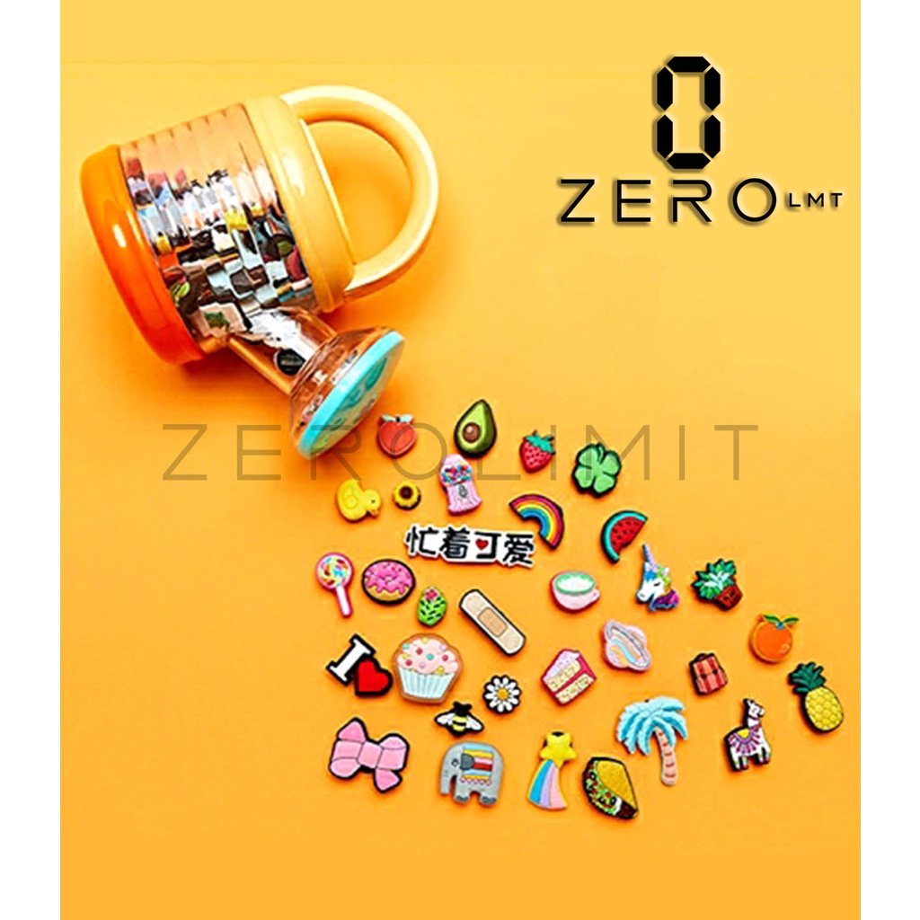 Zerolimit - Sticker Sandal Jibbitz Accesoris Jibblitz Untuk Hiasan Charms Sticker Pin Lepas Pasang Viral Lucu