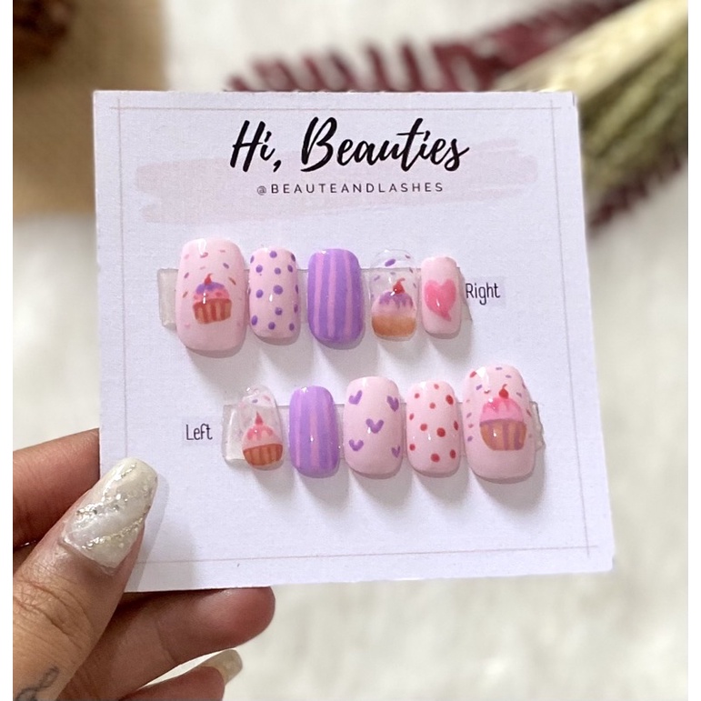 kuku tempel/ fake nails gel/ custom nail art